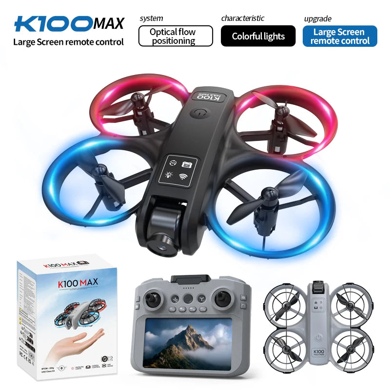 K100 MAX Mini GPS Drone – 4K HD Real-Time Video Screen Control Obstacle Avoidance Aerial Photography RC Quadcopter