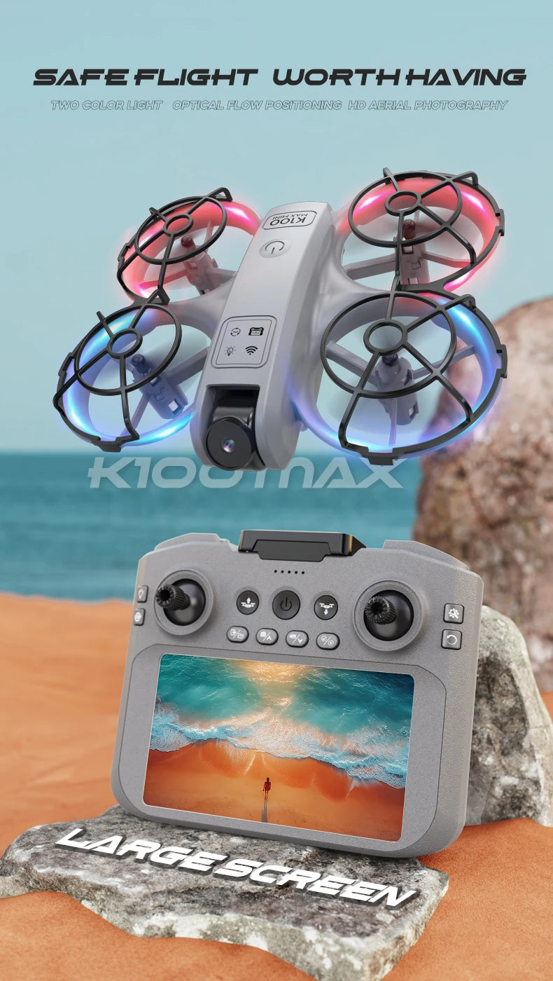 K100 MAX Mini GPS Drone – 4K HD Real-Time Video Screen Control Obstacle Avoidance Aerial Photography RC Quadcopter