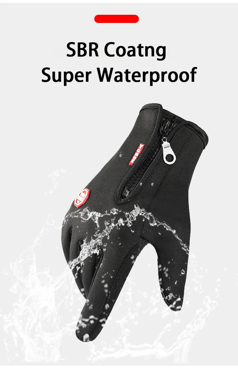 Touchscreen Winter Gloves – Windproof Non-Slip Warm Outdoor Gloves for Cycling, Driving, Motorcycle & Cold Weather