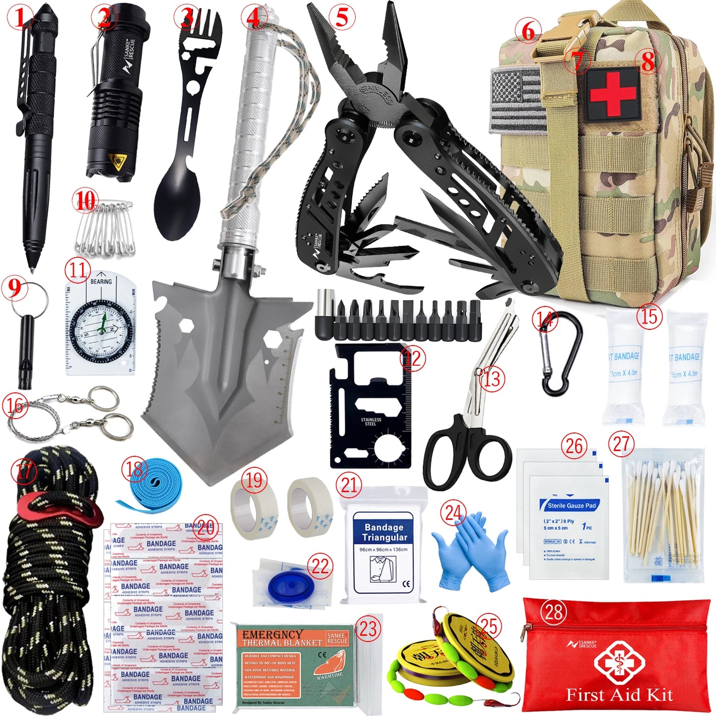IFAK MOLLE First Aid Kit — Tactical Trauma Pack for Car, Camping & Hiking