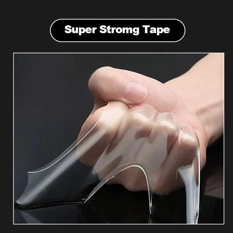 Nano Tape – Super Strong Double-Sided Transparent Reusable Waterproof Adhesive Tape for Home, Bathroom & Outdoor Use
