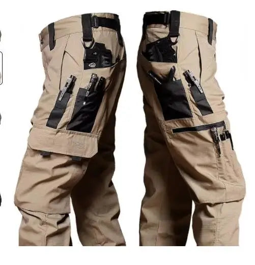 Pantalon cargo tactique pour homme – Pantalon de combat multi-poches imperméable