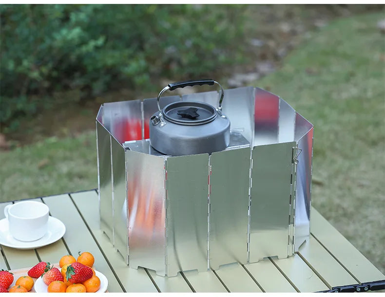 Paravientos para estufa de gas SurvivalPro - Cortavientos de aleación de aluminio