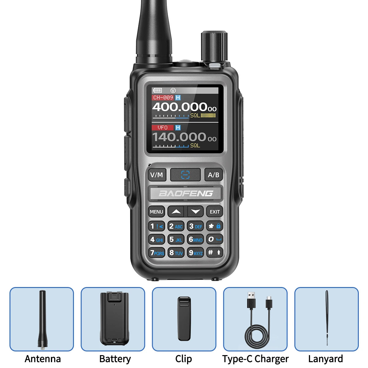 Baofeng UV-5R Mini — Bluetooth, 999CH, Type-C Charging, Long Range Two-Way Radio