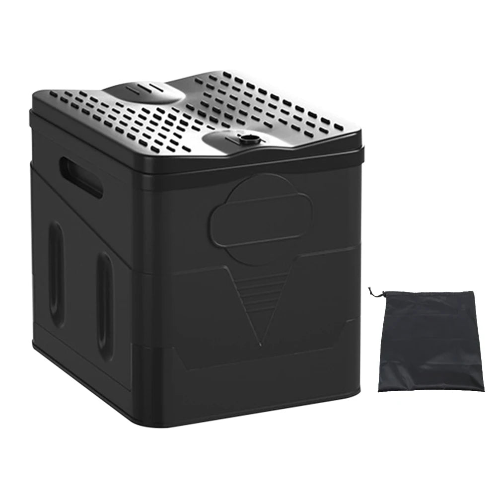 Portable Camping Toilet – Foldable Collapsible Potty with Lid for Camping, Travel & Emergency Use