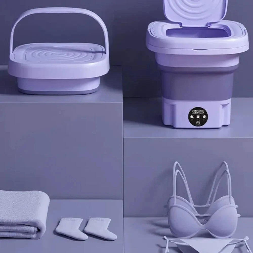 8L Portable Mini Folding Washing Machine — USB Powered, Space-Saving