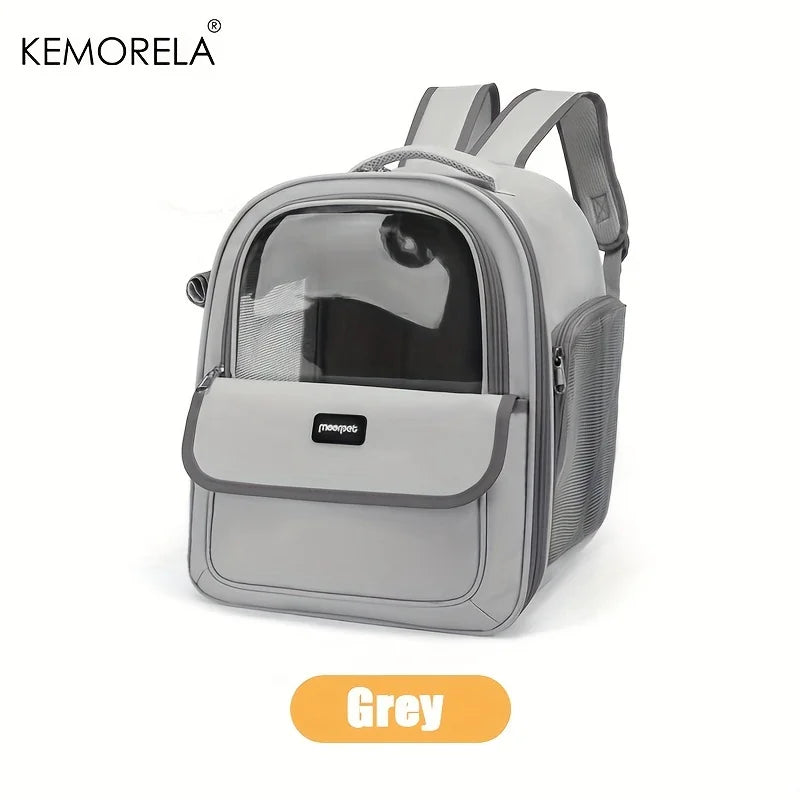 Sac à dos de transport transparent pour animaux de compagnie – Respirant pour chats et chiens