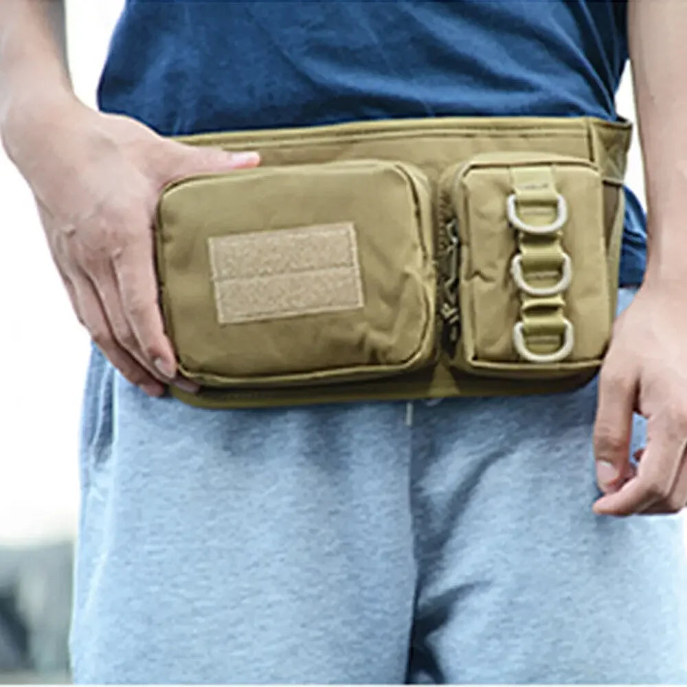 DF Tactical Military Fanny Pack – Nylon Utility Waist Bag for Hiking, Fishing & Outdoor Carry