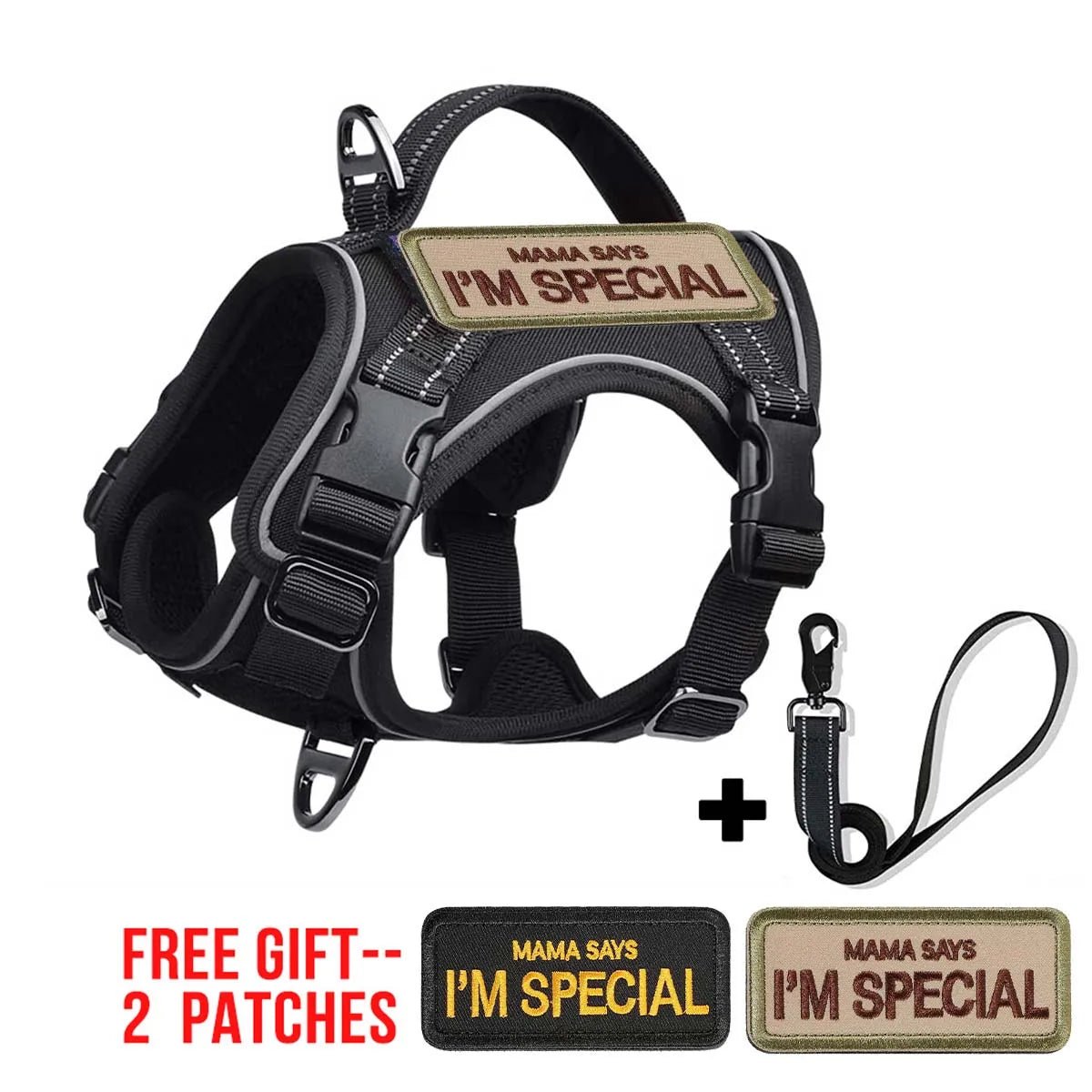 Tactical Dog Harness for Small Dogs – Military Service Vest with Vertical Handle & Reflective Strip for Outdoor Training