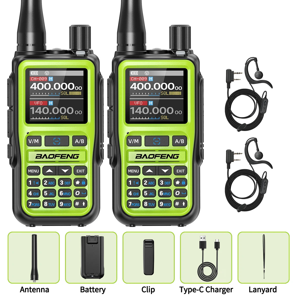 Baofeng UV-5R Mini — Bluetooth, 999CH, Type-C Charging, Long Range Two-Way Radio