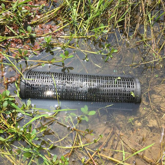 Double-Entry Fish & Crayfish Trap Cage – Portable Lightweight Fishing Net Pot for Eel, Lobster & Small Fish (13.5x39cm)