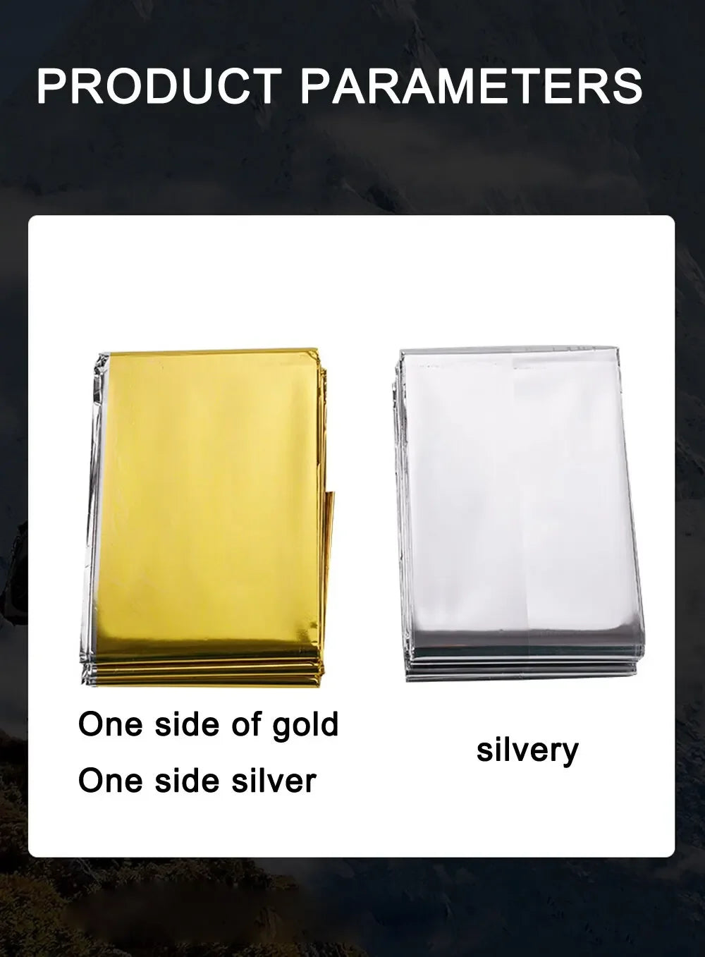 Poncho Térmico de Emergencia WeatherShield — Cortavientos y Reutilizable