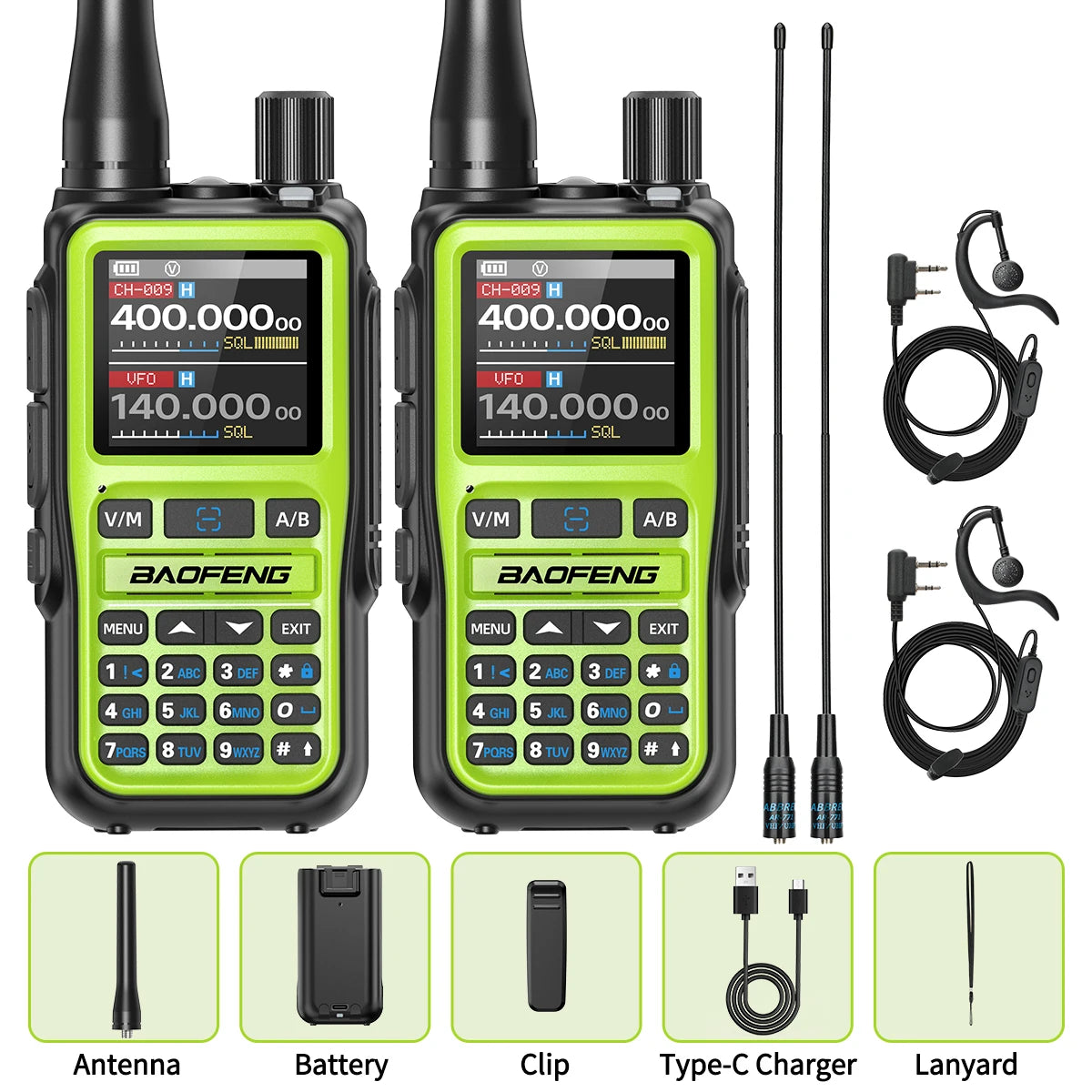 Baofeng UV-5R Mini — Bluetooth, 999CH, Type-C Charging, Long Range Two-Way Radio