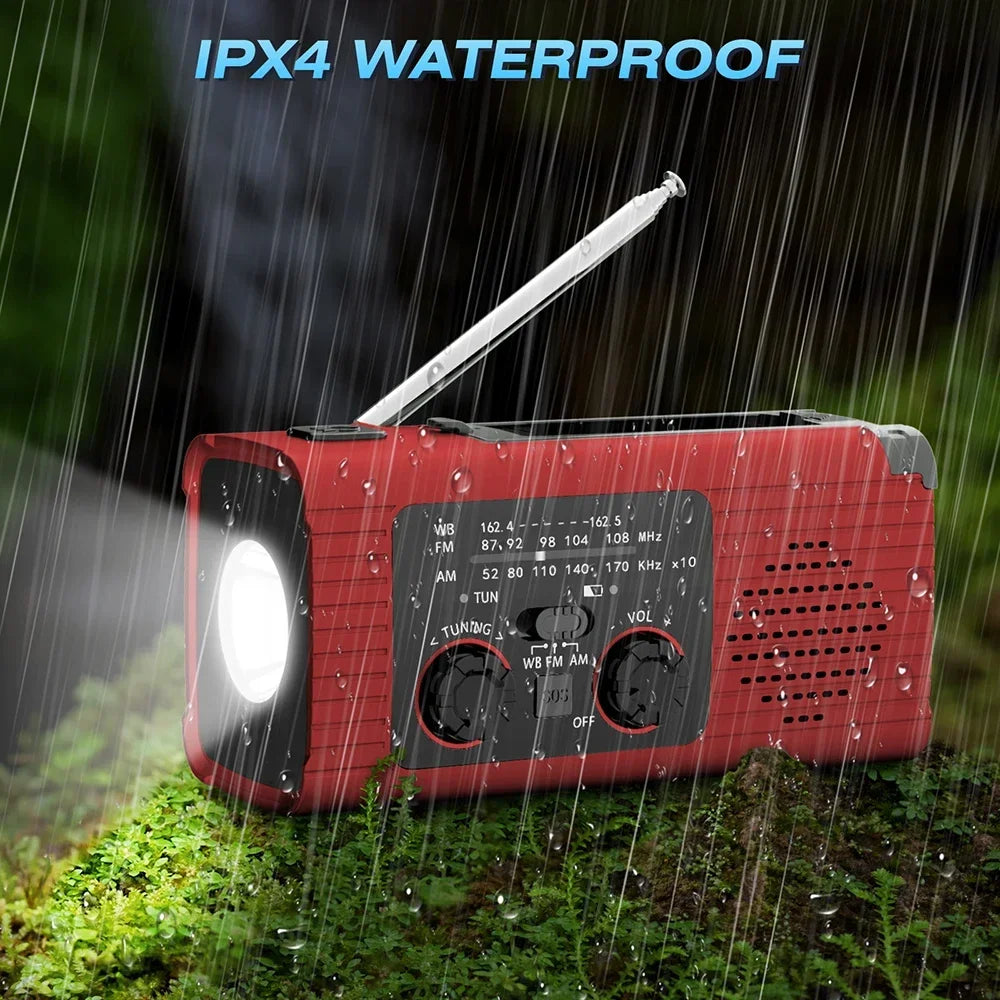 GuardianSignal 4000 — Radio y linterna solar de emergencia