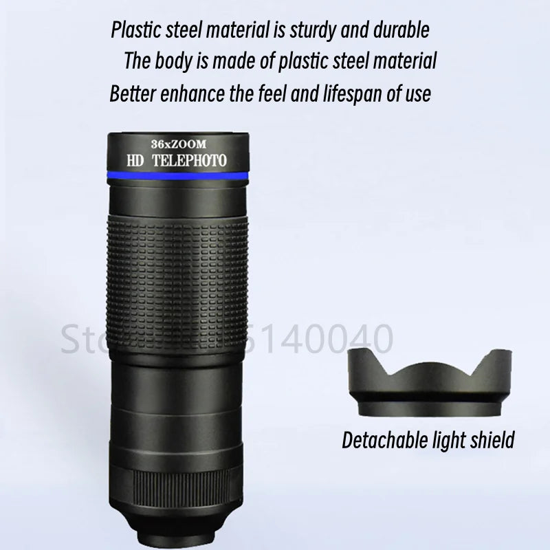 HD 36x Telescope lens professional Tele Zoom Camera Lenses With Tripod for iPhone smartphones Bird-watch Hunting