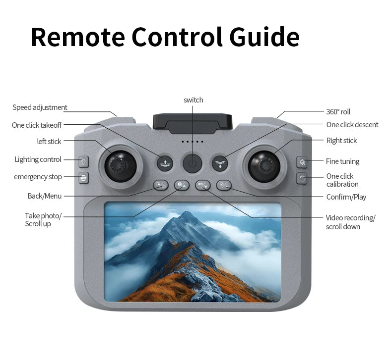 K100 MAX Mini GPS Drone – 4K HD Real-Time Video Screen Control Obstacle Avoidance Aerial Photography RC Quadcopter