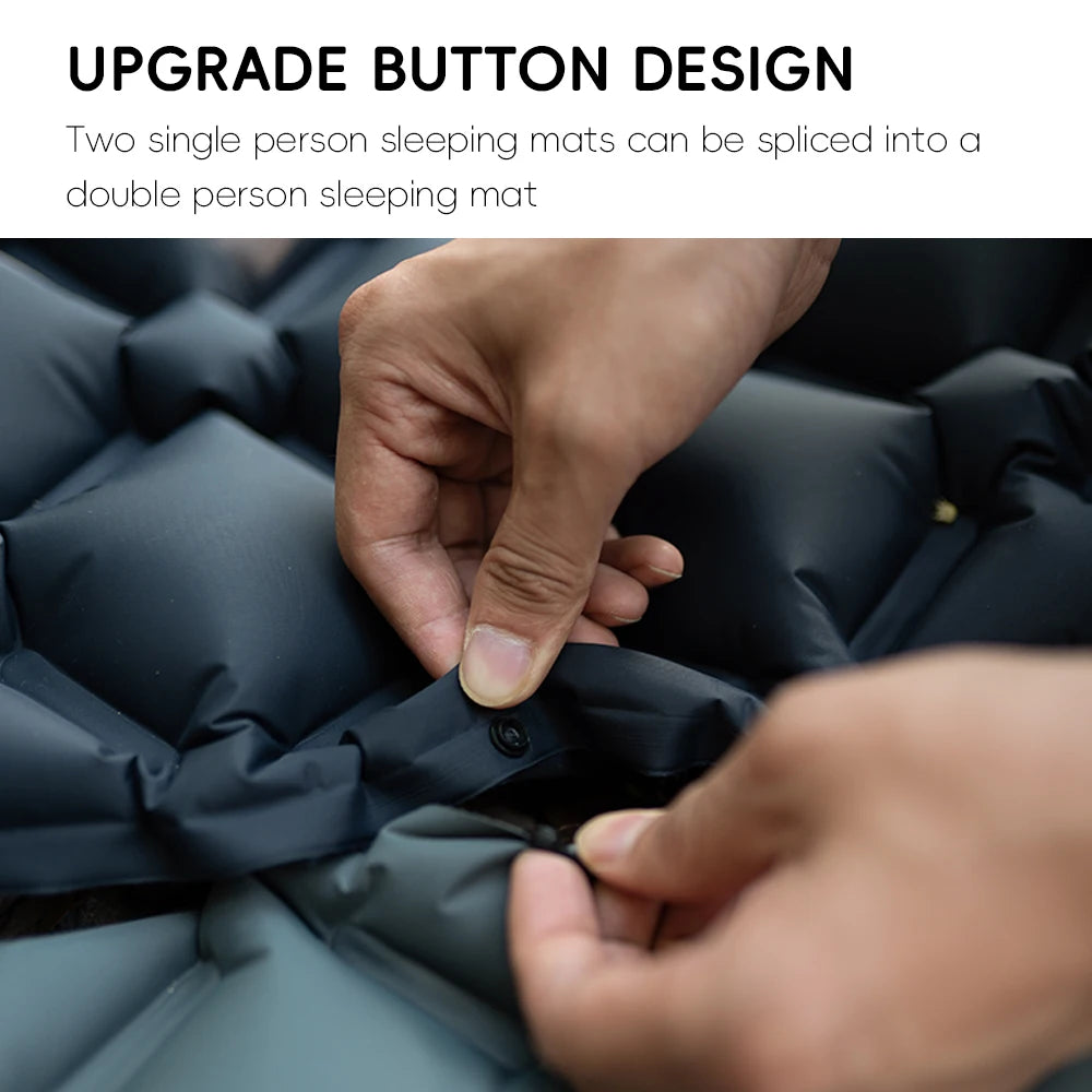 Self-Inflating Camping Mat with Pillow — Lightweight Sleeping Pad