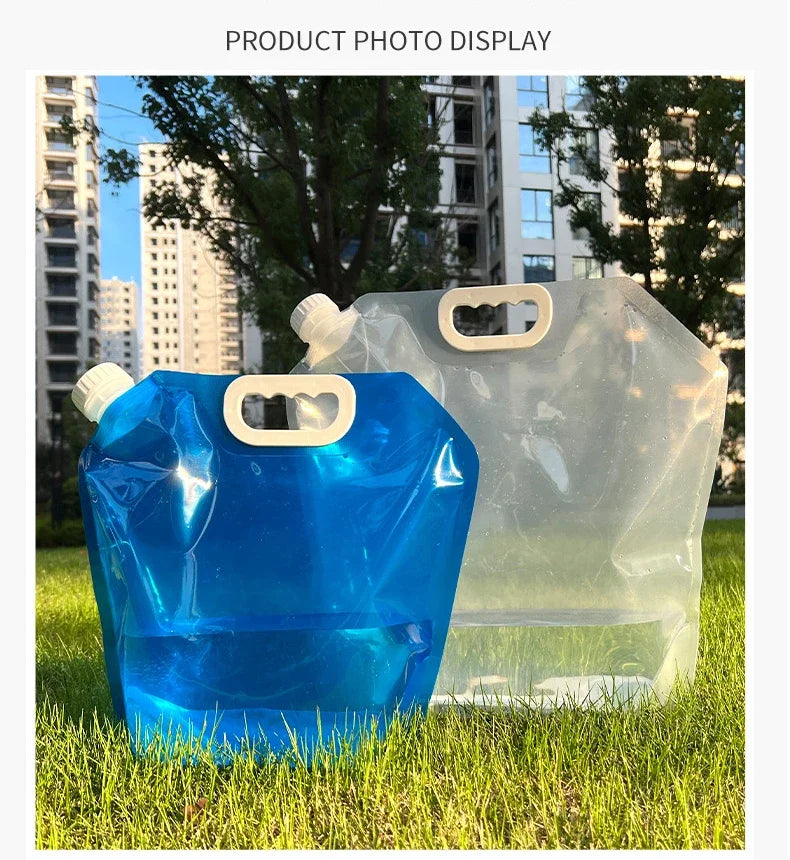 Portable Folding Water Bag – Collapsible Camping Water Pouch (5L / 10L)