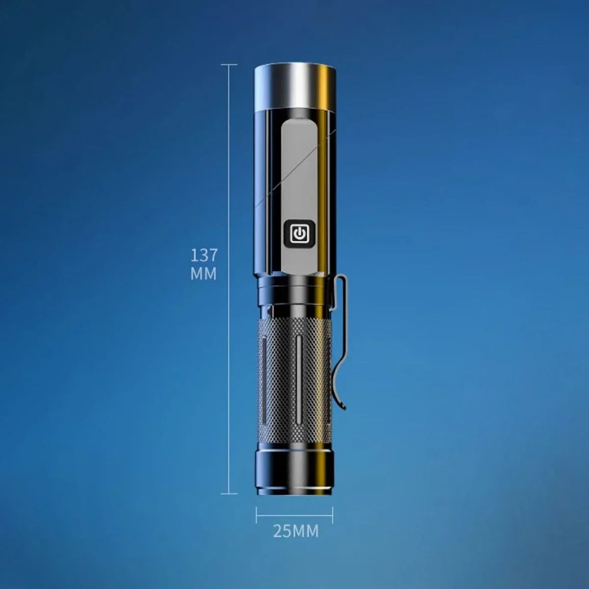 DF Tactical LED Flashlight – USB Rechargeable Magnetic Work Light for Camping, Emergency & Auto Repair