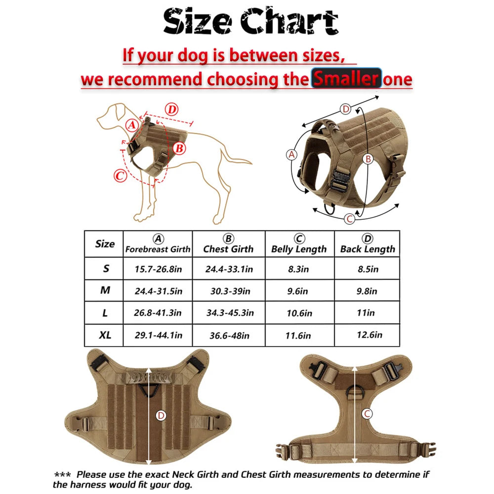 Large Dog Harness for German Shepherd Malinois Training Walking Pet Vest Dog Harnesses For Medium Large Dogs Accessories