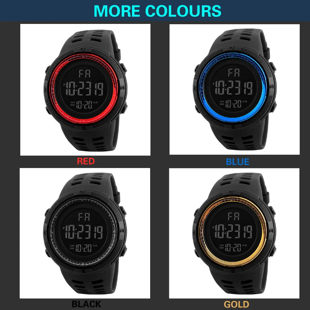 LED Digital Military Watch – Luminous Multifunction Sports Wristwatch for Men, Kids, Boys & Students