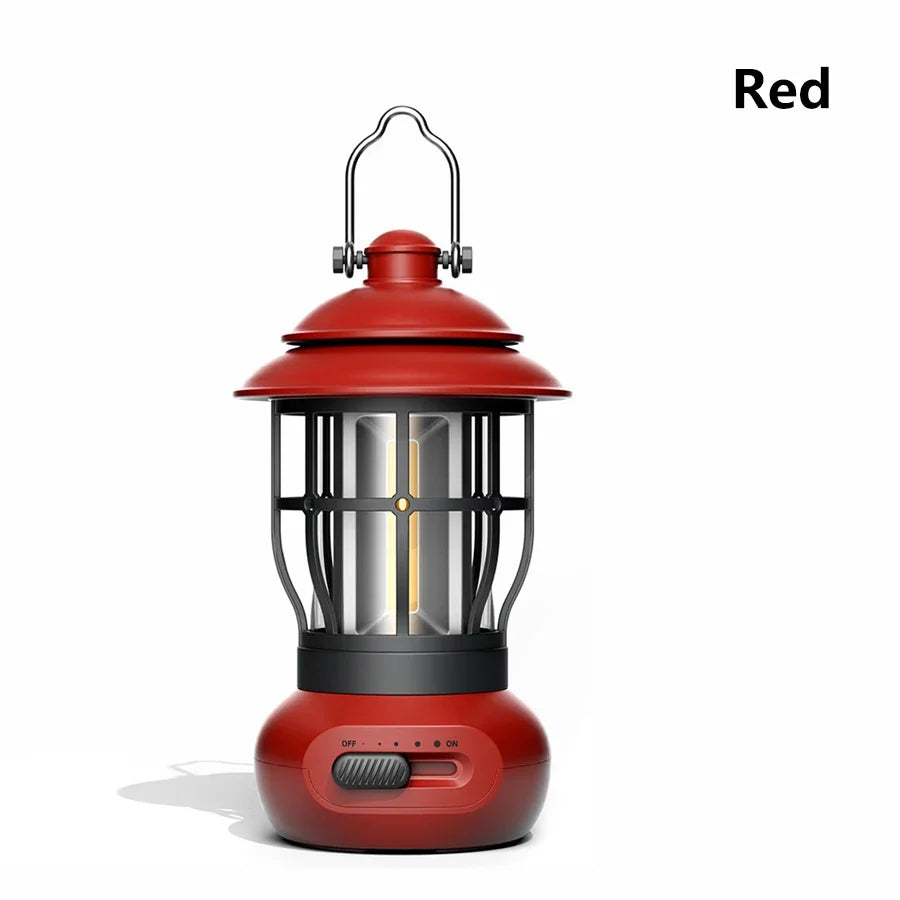 DF Tactical LED Camping Lantern – USB Rechargeable Portable Tent Lamp with 3 Modes for Hiking, Camping & Emergency