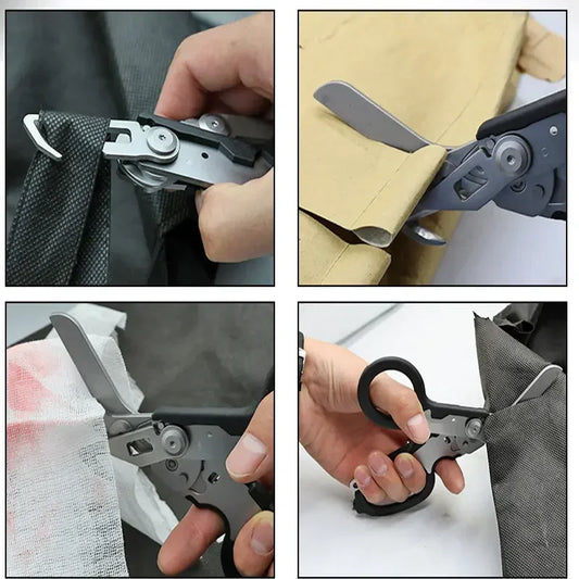 Tactical Rescue Shears – Multifunctional Folding EDC Scissors