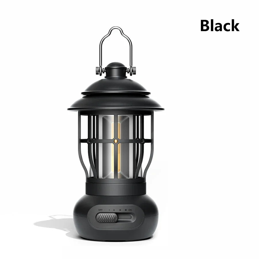 DF Tactical LED Camping Lantern – USB Rechargeable Portable Tent Lamp with 3 Modes for Hiking, Camping & Emergency
