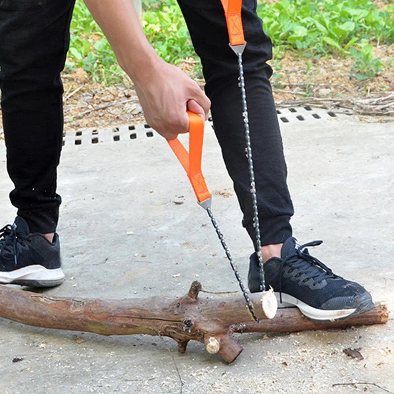 SurvivalPro Pocket Survival Chainsaw – Bi-Directional Manual Saw for Camping & Emergency
