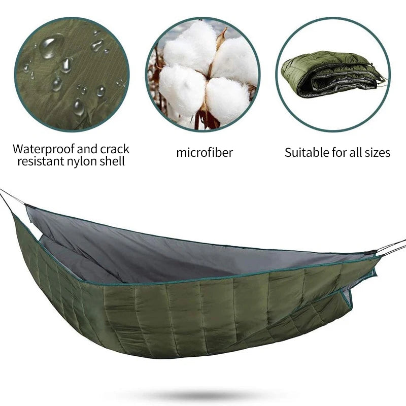 Winter Camping Hammock — Warm Sleeping Bag Style, Cold-Resistant, Portable