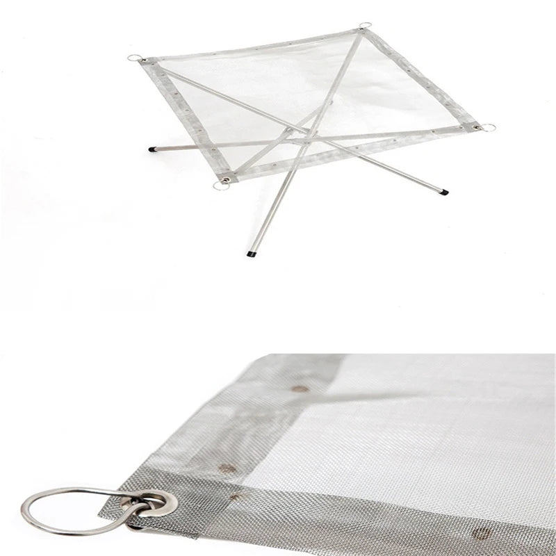 Portable Collapsible Fire Pit – Steel Mesh & Stand for Camping, Wood Burning & Backyard Use