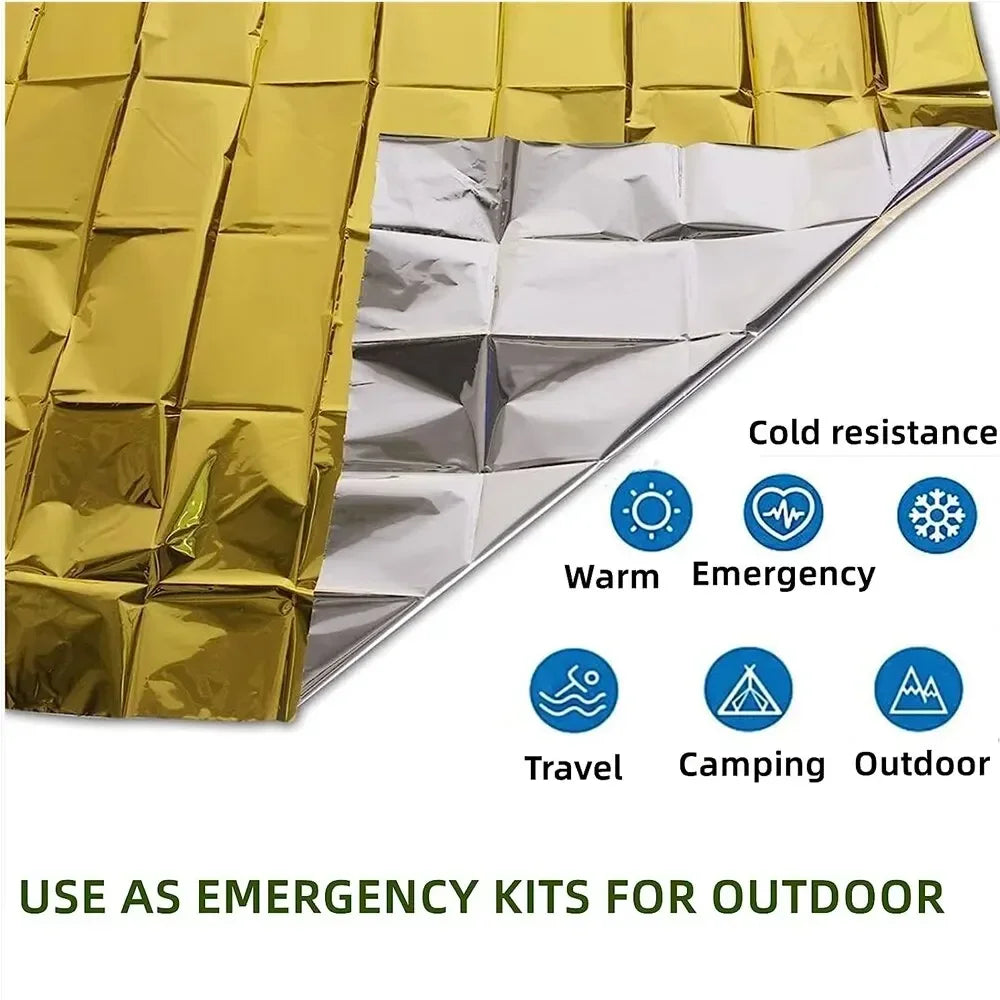 Poncho Térmico de Emergencia WeatherShield — Cortavientos y Reutilizable