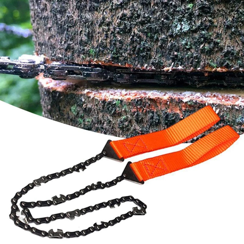 SurvivalPro Pocket Survival Chainsaw – Bi-Directional Manual Saw for Camping & Emergency