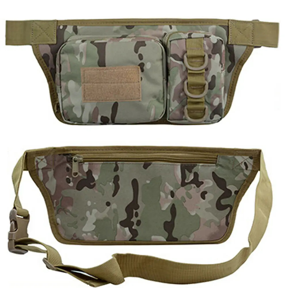 DF Tactical Military Fanny Pack – Nylon Utility Waist Bag for Hiking, Fishing & Outdoor Carry