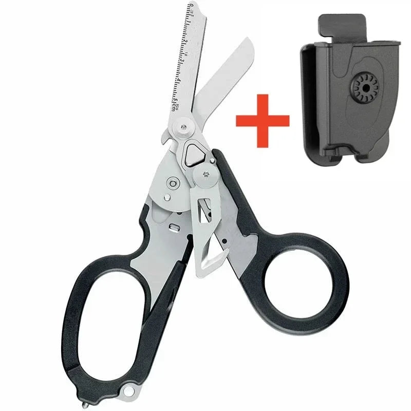 Cisailles de sauvetage tactiques – Ciseaux pliants EDC multifonctionnels