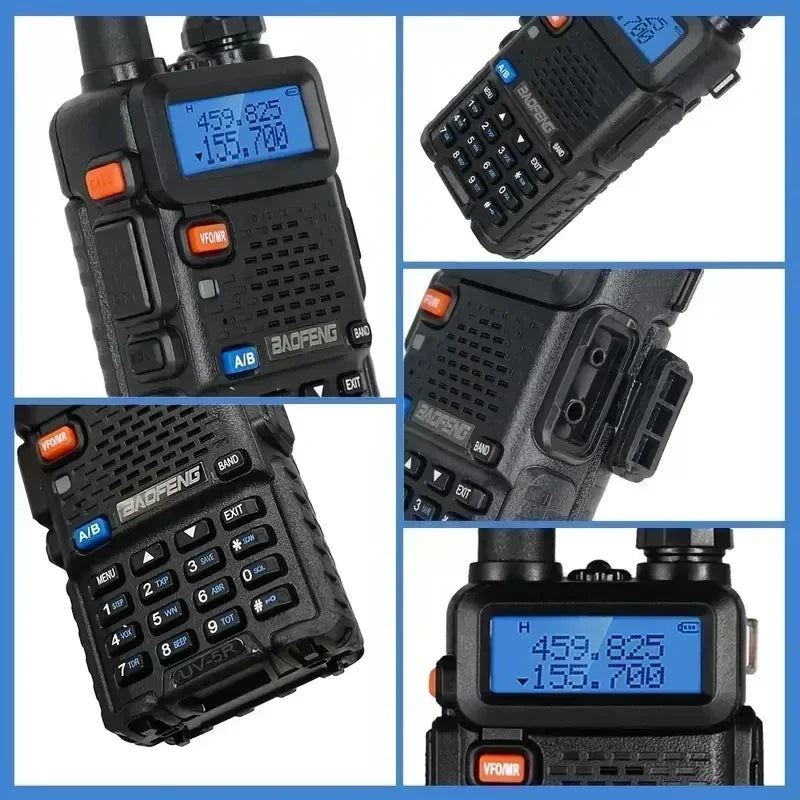 Baofeng UV-5R 4-Pack — Tri-Power 5W, Dual Band, Long Range Walkie Talkie
