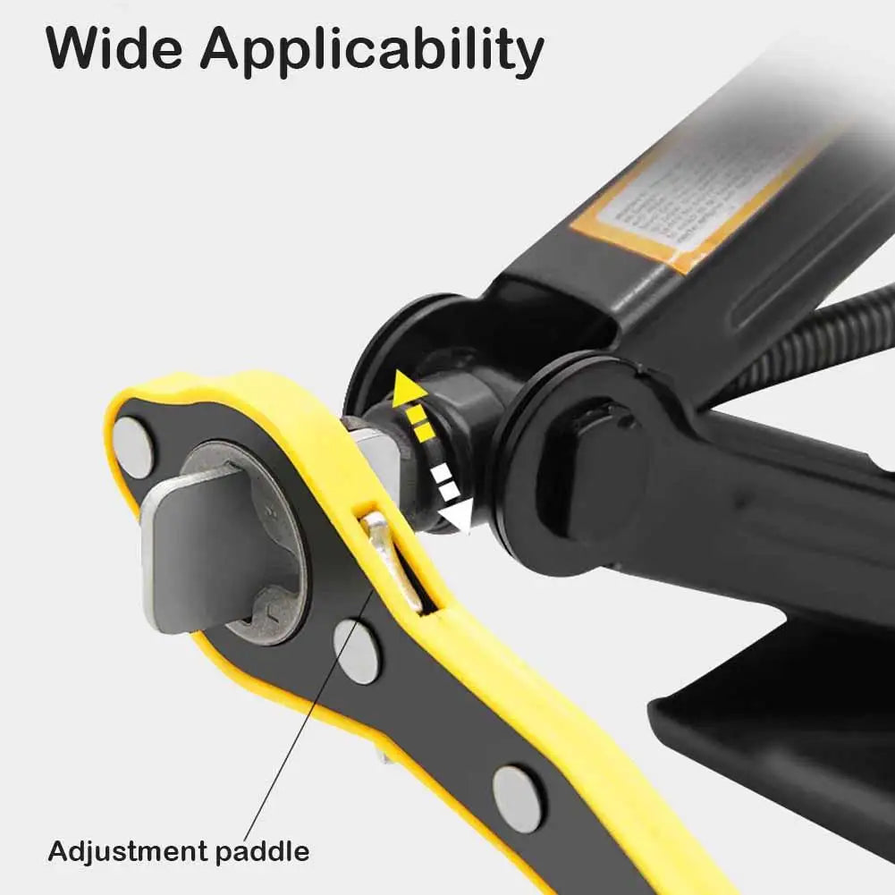 Llave de carraca que ahorra esfuerzo – Herramienta de acero para cambiar neumáticos y pernos para gatos de coche y uso de emergencia en vehículos