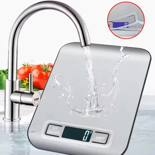 Digital Kitchen Scale 5kg/1g – LED Display Stainless Steel Panel Electronic Scale for Food, Jewelry, Snacks & Baking