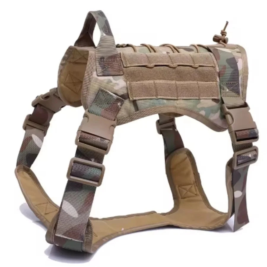 Arnés Táctico Militar para Perros Chaleco Acolchado de Liberación Rápida para Entrenamiento de Mascotas, Arnés de Entrenamiento para Perros Pequeños, Medianos y Grandes