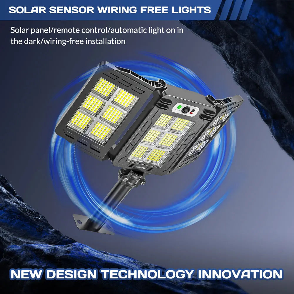 Solar LED Security Light – Waterproof Outdoor Wall Lamp with Motion Sensor & 3 Light Modes for Garden, Yard & Camping