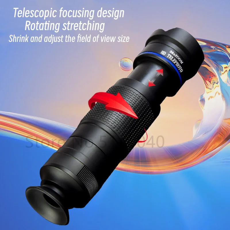 HD 36x Telescope lens professional Tele Zoom Camera Lenses With Tripod for iPhone smartphones Bird-watch Hunting