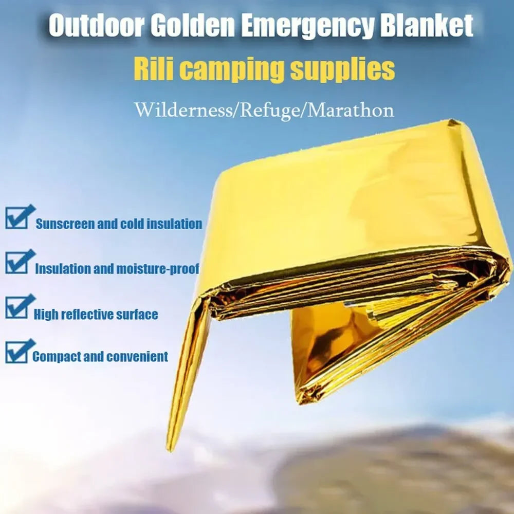Poncho Térmico de Emergencia WeatherShield — Cortavientos y Reutilizable