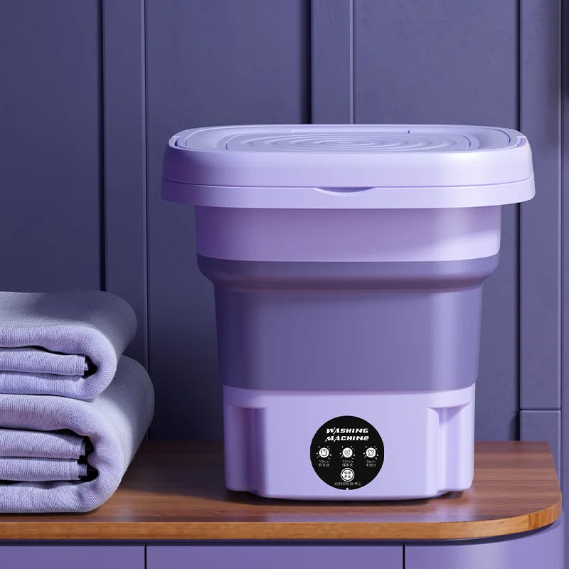 8L Portable Mini Folding Washing Machine — USB Powered, Space-Saving