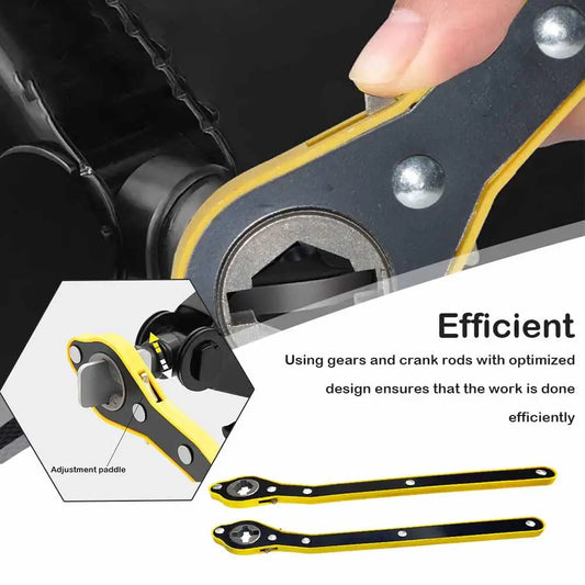 Labor-Saving Ratchet Wrench – Steel Tire Changing & Bolt Tool for Car Jack & Emergency Vehicle Use