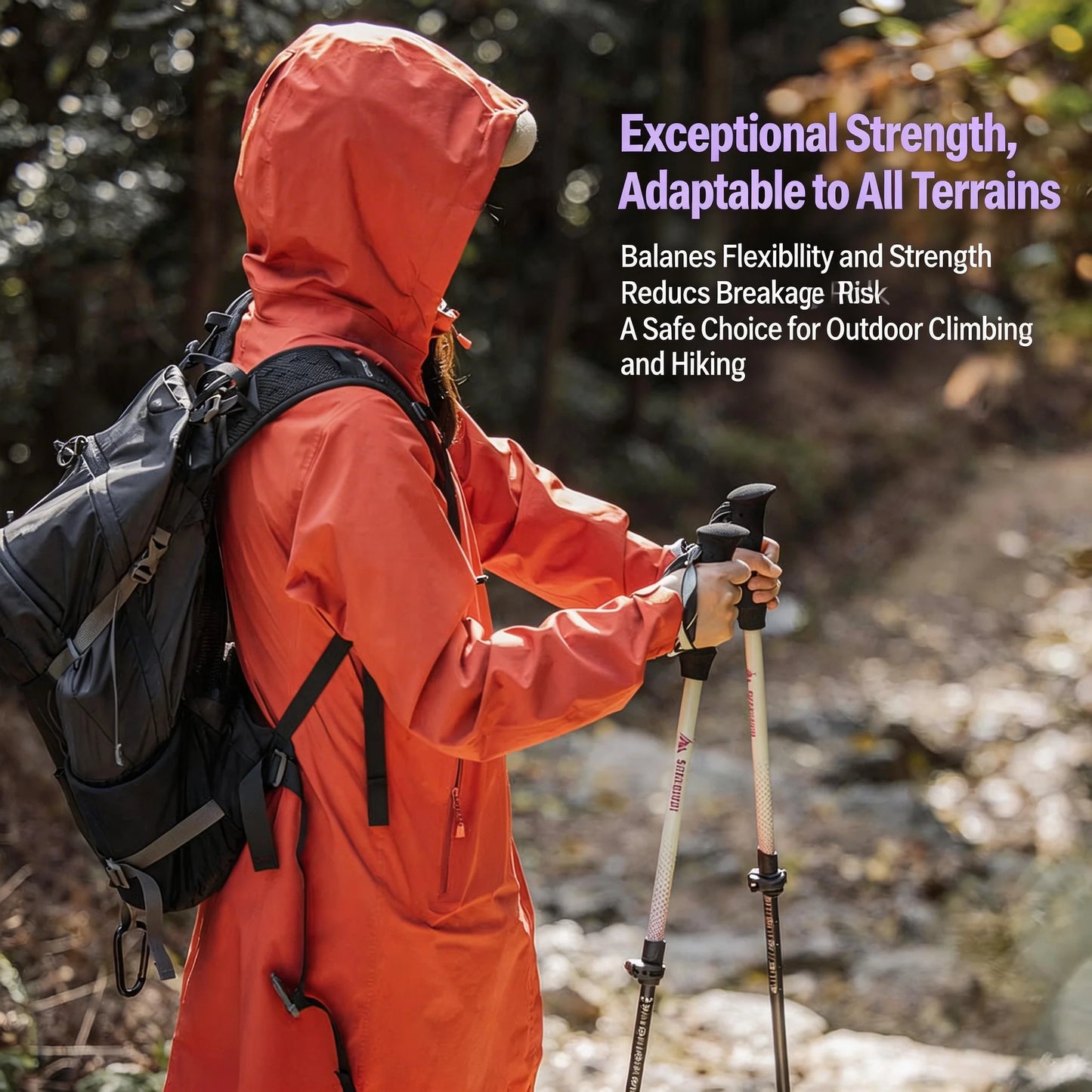 TacticalEdge Carbon Fiber Trekking Poles — Ultralight Folding Hiking Sticks