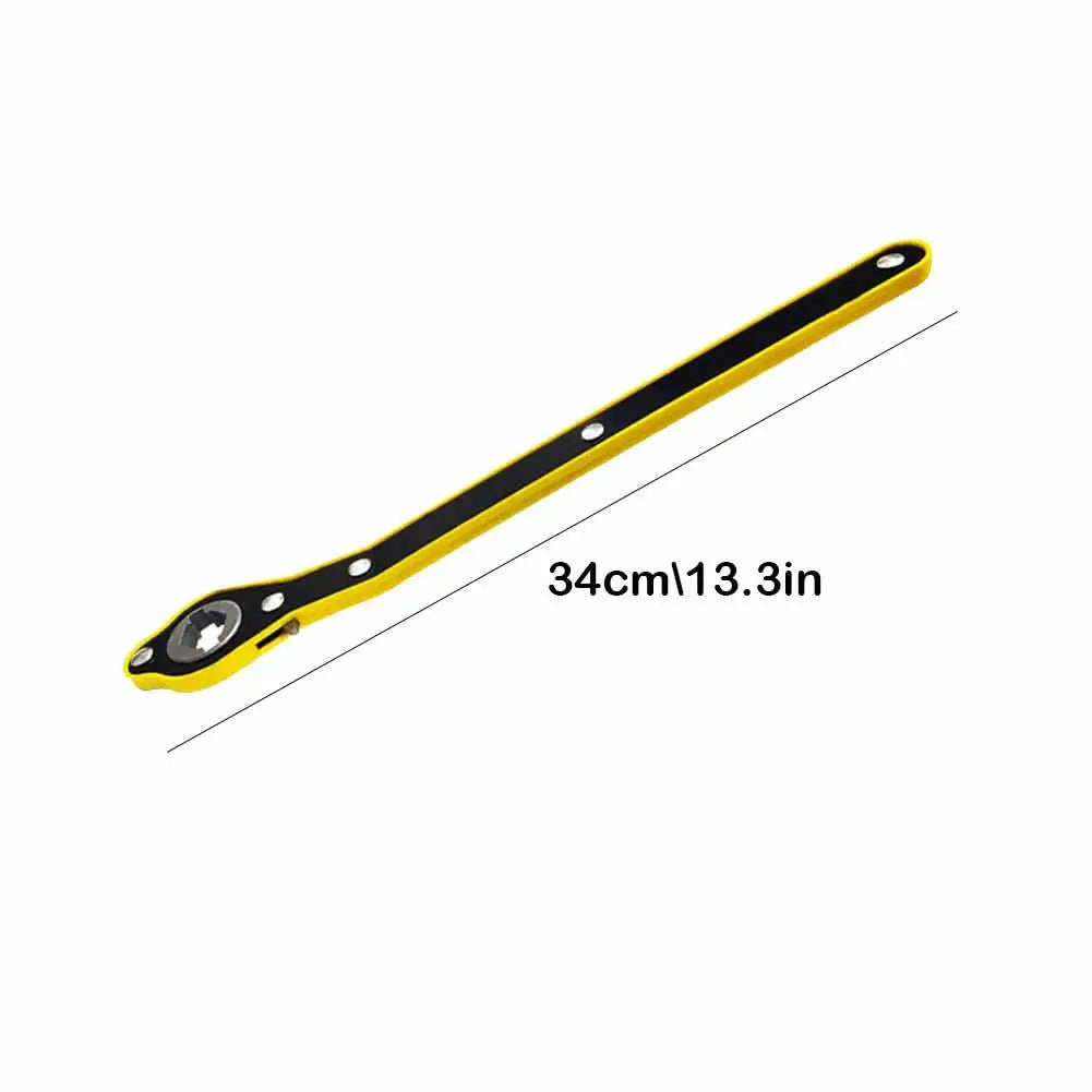Llave de carraca que ahorra esfuerzo – Herramienta de acero para cambiar neumáticos y pernos para gatos de coche y uso de emergencia en vehículos