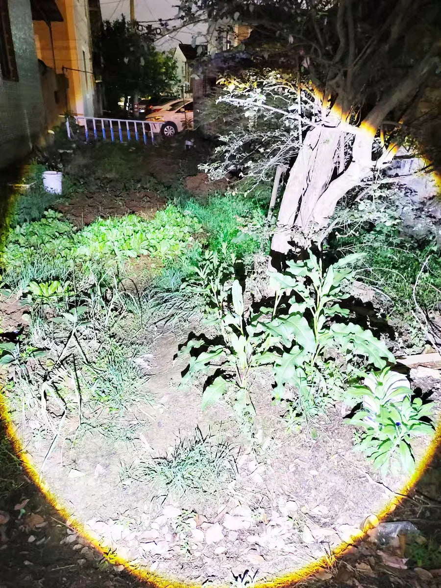 990000000LM LED Strong Light Flashlight Portable Rechargeable Lamp Built-in Battery Long Range Tactical Lantern Outdoor Lights
