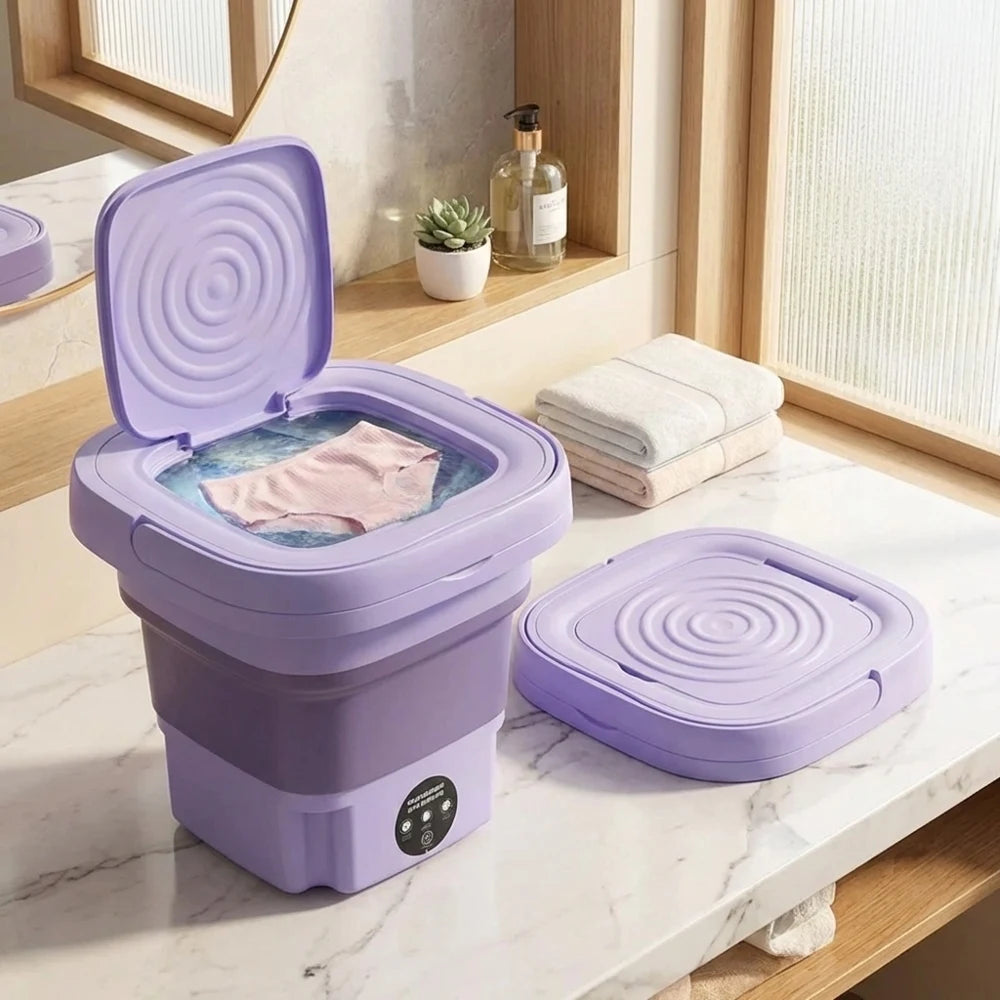 8L Portable Mini Folding Washing Machine — USB Powered, Space-Saving