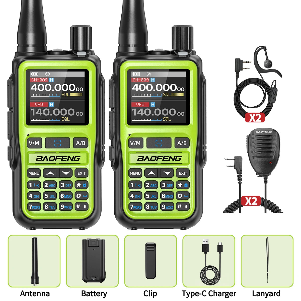 Baofeng UV-5R Mini — Bluetooth, 999CH, Type-C Charging, Long Range Two-Way Radio