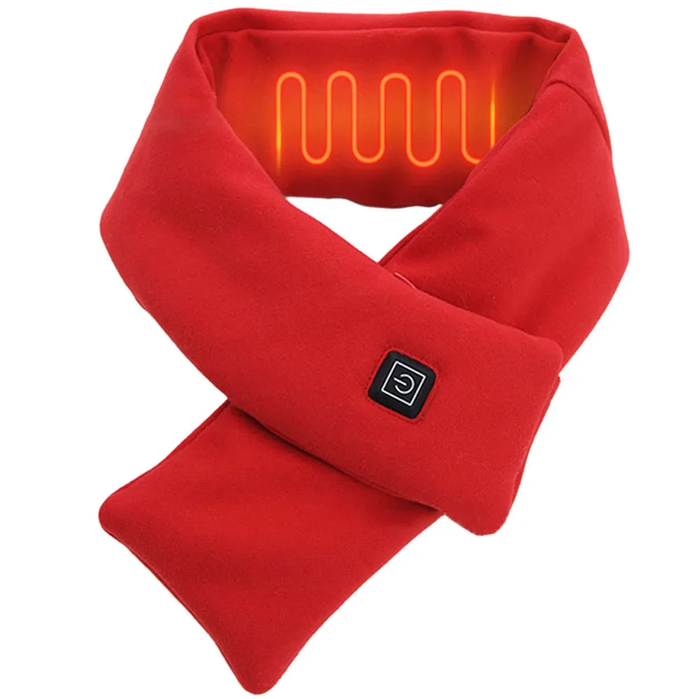 Electric Heating Scarf USB Charging Electric Heated Scarf Washable Thermal Neck Wrap Warmer Soft for Outdoor Camping Hiking